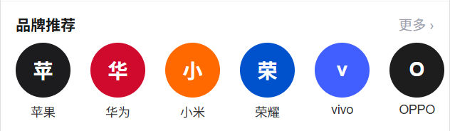 品牌推荐区效果